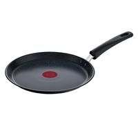 Tefal Poêle à crêpe G2813872 Black Stone 25 cm, Revêtement antiadhésif, Taux de réchauffement de la poêle Thermo-Signal