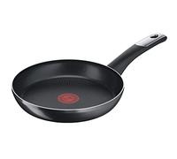 Tefal Poêle à frire essentielle en titane dur C38806 28 cm | Revêtement antiadhésif avec particules de titane | Indicateur de température à signal thermique | Passe au lave-vaisselle | Fabriqué en France | Noir