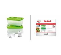 Tefal Rangements 600ml 800ml + Adaptateur sous Vide Vacupack Plus VT2560