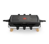 Tefal RE610D raclette 8 personne(s) 1350 W Noir, Acier inoxydable, Bois