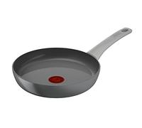Tefal Renew On Poêle 24 cm, Revêtement antiadhésif céramique, Induction, Indicateur de cuisson Thermo-Signal, Eco-conception, Cuisson saine, Fabriqué en France C4270432, Gris