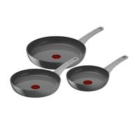 Tefal Lot de 3 poêles 20/24/28 cm, Induction, Revêtement antiadhésif céramique, Indicateur de cuisson Thermo-Signal, Eco-conception, Cuisson saine, Fabriqué en France, Renew On C4279132