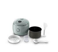 Tefal RK535AE0 Cuiseur de Riz 2L, 8 Programmes Automatiques, Bol Céramique Antiadhésif, Compact, Eucalyptus