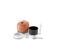 Tefal RK535TE0 Cuiseur de Riz 2L, 8 Programmes Automatiques, Bol Céramique Antiadhésif, Compact,Teracotta