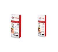 Tefal Rouleaux & Sacs VACUUM SEALER MACHINE avec Sacs Réutilisables en Plastique, Acier Inoxydable, Manuel, Convient Réfrigérateur et Congélateur