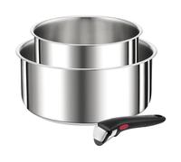 tefal série de 2 casseroles inox 16/20cm + poignée L9739302 ingenio