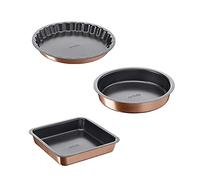 Tefal - Set Airbake Moule à manqué Moule à cake et Moule à tarte - 3 pièces | Technologie Airbake pour une cuisson homogène - Démoulage facile grâce au revêtement antiadhésif - Compatible lave vaisselle