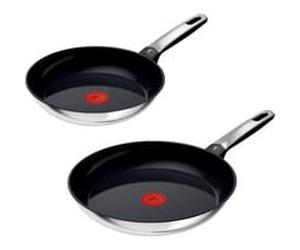 Tefal Set de poêles acier inoxydable Emotion, 2 pièces, Set de louche