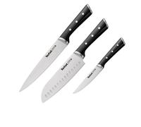 Tefal Set Ice Force 3 pièces : Couteaux à trancher 20cm + Santoku 18cm + Utilitaire 11cm 3 couteaux : tranchant - Santoku - utilitaire