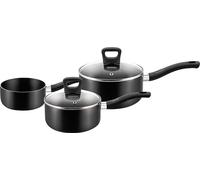 Tefal Signature Set de 3 casseroles Marmites à sauce avec couvercle en verre Ø 16/18 cm & pot à lait Ø 14 cm Marmite à soupe convient à tous les feux sauf induction