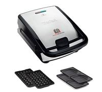 Tefal SW853D gaufrier et appareil à croque-monsieur 700 W Noir, Acier inoxydable