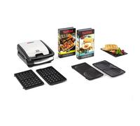 Tefal SW853D gaufrier et appareil à croque-monsieur 700 W Noir, Acier inoxydable