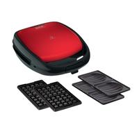 Tefal Snack Time SW3415 gaufrier et appareil à croque-monsieur 700 W Rouge