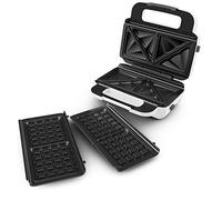 Tefal Snack XL SW7011 gaufrier et appareil à croque-monsieur 850 W Blanc, Acier inoxydable