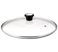 Tefal 28097912 couvercle Rond Noir, Acier, Transparent