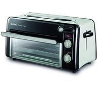 Tefal - Toast N Grill - Grille-pain et mini-four Acier inoxydable | Toaster multifonction pour griller - Réchauffer et cuisiner pizzas ou tartes - Cuisson rapide sans préchauffage jusqu'à 210°C