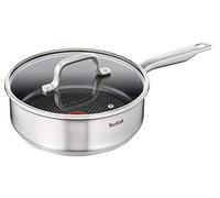 Tefal Virtuoso E49132 Poêle à frire en acier inoxydable, céramique, gaz, halogène, induction, 250 °C, verre