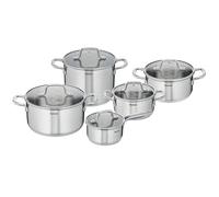 Tefal Virtuoso E492SA25 Batterie de cuisine en acier inoxydable non revêtue pour induction (5 pièces)
