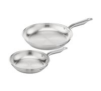 Tefal Virtuoso Lot de 2 poêles 24/28 cm, Induction, Garantie 10 ans, Acier inoxydable de qualité premium, Saisie parfaite, Recettes créatives E492S225