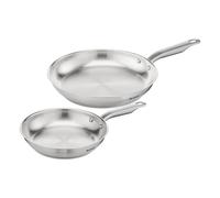 Tefal Virtuoso Lot de 2 poêles 24/28 cm, Induction, Garantie 10 ans, Acier inoxydable de qualité premium, Saisie parfaite, Recettes créatives E492S225
