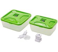 Tefal XA258010 Kit de 2 Boîtes de Repas sous Vide Compatible avec Vacupack Plus Plastique Vert 17 x 16 x 15 cm