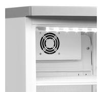 Tefcold Armoire à Boissons Réfrigérée Vitrée Blanche BC85 w/Fan