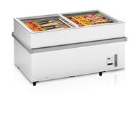 Congélateur de supermarché ssf150 - tefcold - r290acier inoxydable Blanc