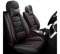 Tefebatu Housse de Siège Voiture pour Fiat 500 b 595,Convient pour 5 Sièges, Coussin De Siège De Voiture en Similicuir,avec Soutien Lombaire Et Appui-Tête