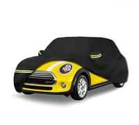 Tefebatu Housse Voiture pour Mini Cooper R56 2006-2013,Coque Intégrale pour Protection Contre Le Soleil, La Pluie Et avec Fermeture éclair Et Cordon De Serrage Coupe-Vent