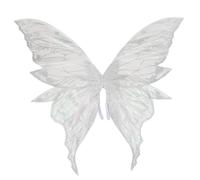 Tefexer Costume de fée pour adultes et filles avec guirlande florale, baguette et oreilles d'elfe, ailes de papillon