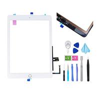 Tefir Blanc 2018 iPad 6 (6ème génération) écran Tactile - Remplacement de vitre du numériseur Cadre pour A1893 pour Tablette avec Home Button, Camera Bracket et Ruban adhésif