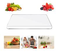 Tefola 45 x 60 cm Planche à découper multifonctionnelle en plastique acrylique transparent avec bord pour couper fruits, pain, légumes