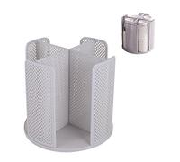 Tefola Distributeur porte-gobelets, Porte-gobelet circulaire tournante avec 4 compartiments verticaux, support pour tasse en papier, organisateur pour cuisine bar salle de bain(Gris)