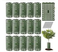 Tefola Lot de 12 protections extensibles pour tronc d'arbre - 37 x 25 cm - Protection contre les écorces d'arbre - Excellente protection contre les tondeuses, les tondeuses et les animaux (avec 40