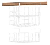 Tefola Lot de 3 paniers de rangement sous le comptoir, sous l'armoire de paniers en métal, pour cuisine, placard, réfrigérateur, bureau, garde-manger, salle de bain, placard, (12,5 x 12,2 x 5,1 in,