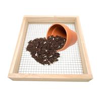 Téfter à compost en bois, écran de siphing Dirty, jardin multifonction Sifter de sol, outil de réutilisable, fournitures de jardin antirouille pour travaux d'aménagement paysager