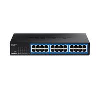 TRENDnet Commutateur Gigabit TEG‑S25D 24 ports RJ‑45, 48 Gbit/s, sans ventilateur, métal, noir