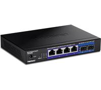 Teg-S562 Commutateur Multi-Gig Non Géré À 6 Ports,4 Ports 2,5Gbase-T,2 Ports Sfp+ 10G Sans Ventilateur,Conception De Bureau Compacte,Boîtier En Métal,Commutateur Réseau Ethernet,Noir
