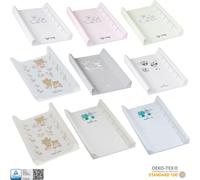 Tega Baby ® matelas à langer 50 x 70 cm matelas à langer pour bébé avec rembourrage doux, motif:lapin - blanc