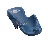 TEGA BABY Meteo Siège de bain antidérapant pour enfant à utiliser dès la naissance Soutien pour un lavage sûr Forme anatomique Certifié TÜV En plastique résistant 52 x 20 cm Bleu marine