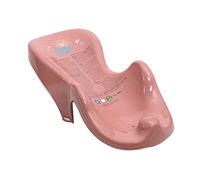 TEGA BABY Meteo Siège de bain antidérapant pour enfant à utiliser dès la naissance Soutien pour un lavage sûr Forme anatomique Certifié TÜV En plastique résistant Rose 52 x 20 cm