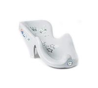 Tega Baby ® Siège de bain anatomique pour bébé avec fonction antidérapante pour baignoire | Chaise de bain ergonomique en plastique de haute qualité | 0-12 mois, Motif:Chouette - gris