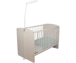 Tega DM-009 Support pour lit de bébé, avec baldaquin et pinces, blanc