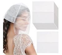 Tegeme 50 Pieces Face Makeup Protector Hood Disposable Cosmetic Mask Beauty Makeup and Clothing Dress Protector Face Mask for Women