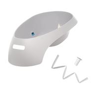 MonMobilierDesign TEGGI Baignoire ergonomique bébé avec thermomètre Gris + Tuyau Gris G