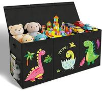 TEGOVE Boîte de Rangement,150l Grand Coffre a Jouet Enfant avec Couvercle,Coffre à Jouets Pliable Oxford avec Poignée,Enfant Bac a Jouet pour Ranger Jouets,Vêtements,Livres,Armoire,98 * 34 * 40cm