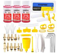 TEGOVE Kit Purge Frein pour Shimano, TEKTRO, MAGURA Hydraulic Disc Series, Kit Purge Frein VTT,Compris 180ml Liquide de Frein Minéral Haute Performance