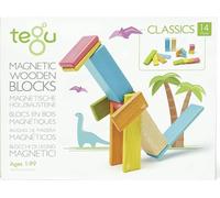 Tegu : Classics | Jeu de construction magnétique en bois | 14 pièces | À partir d'1 an