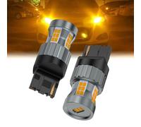 Teguangmei 7440 7440A 7440NA 7441 Ampoules LED 23W 12V Super Lumineuses Jaune Ambré Canbus Sans Erreur Anti Hyper Flash T20 W21W WY21W Feux Clignotants Avant et Arrière, 2 Pièces