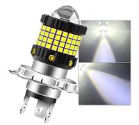 Teguangmei Ampoule H4 HS1 Led Moto Phare Avant de Moto, Éclairage Réel à 360°, 12W 6000K Blanc DC12-80V Feux de Croisement et Feu Route, Remplace Les Phares de Moto et Scooter, Plug and Play, 1PCS